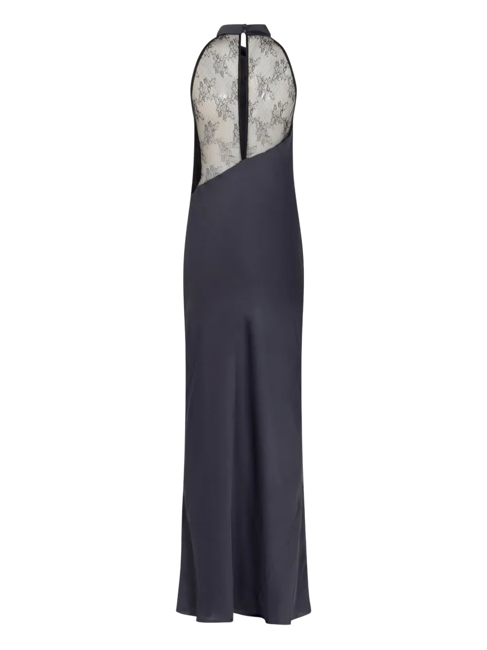 Rotate Birger Christensen Lace-panel Maxi Dress In Blue