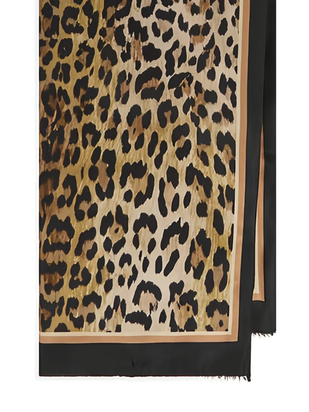 MALIPARMI leopard-print fringed scarf - Bruin