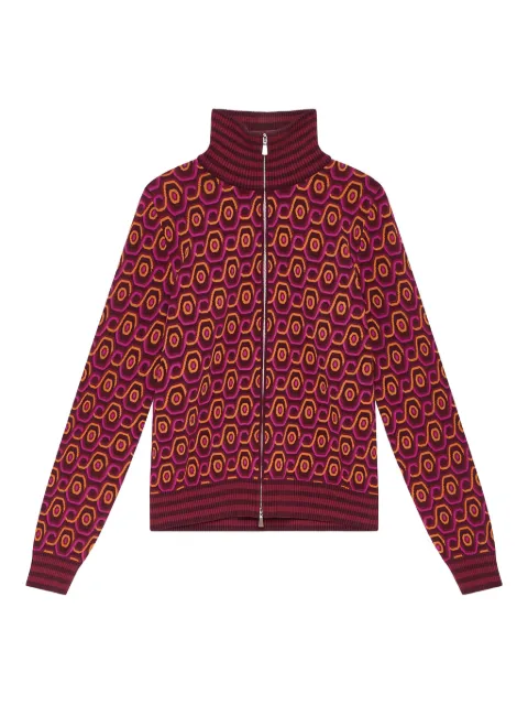 MALIPARMI rolling chain-print zip-up cardigan