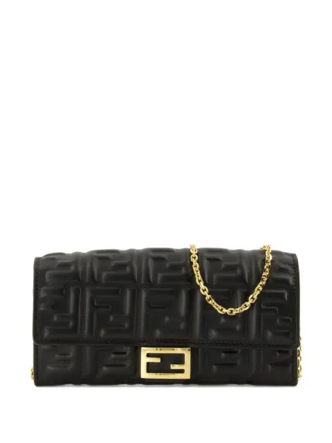 FENDI Baguette embossed clutch bag