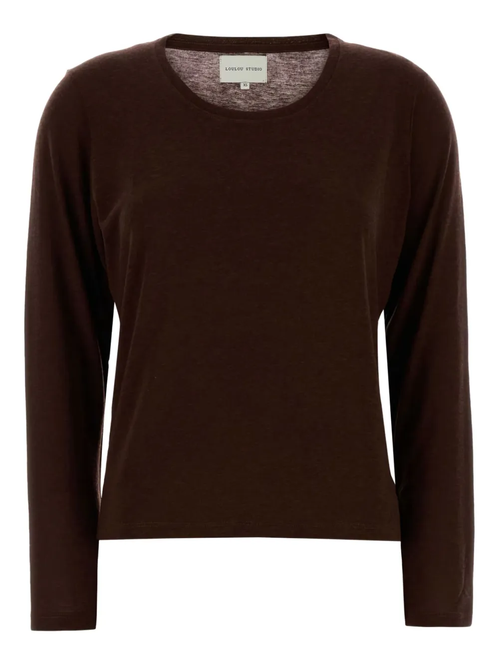 Loulou De Saison Brown Viscose Blend Ava T-shirt In Brown