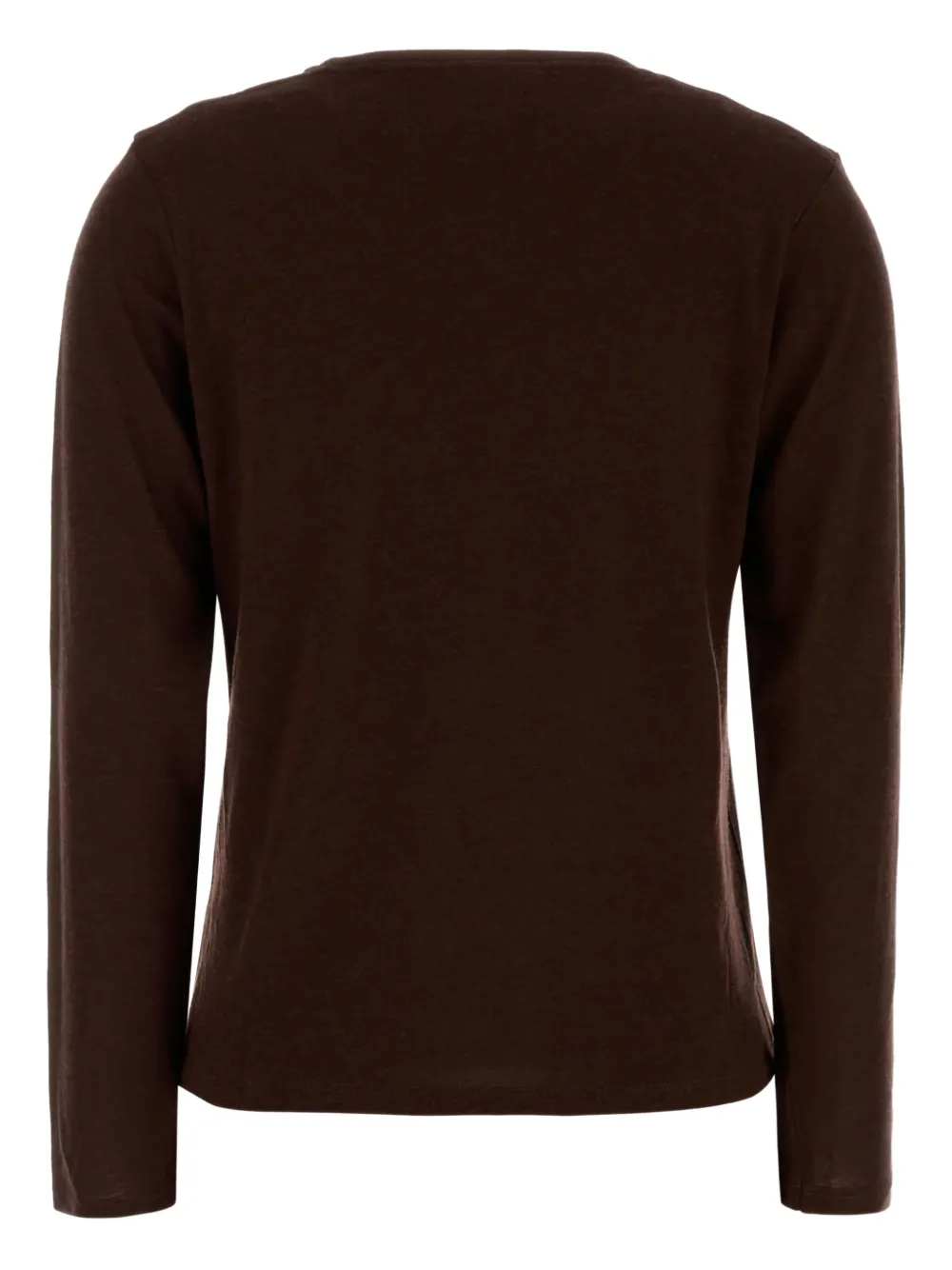 Loulou De Saison Brown Viscose Blend Ava T-shirt In Brown