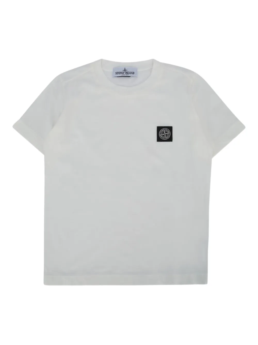Stone Island Junior logo-patch T-shirt - Toni neutri