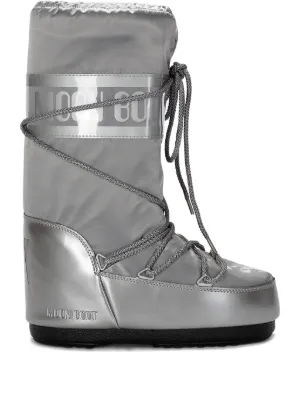 Moon Boot Icon Glance サテンスノーブーツ | ニュートラル | FARFETCH JP