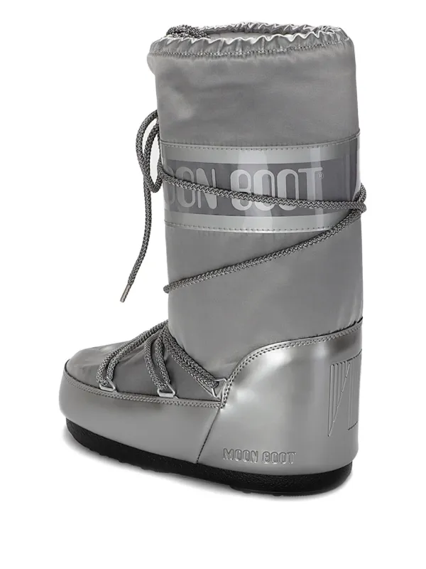 Moon Boot Icon Glance lace-up Boot | Grey | FARFETCH