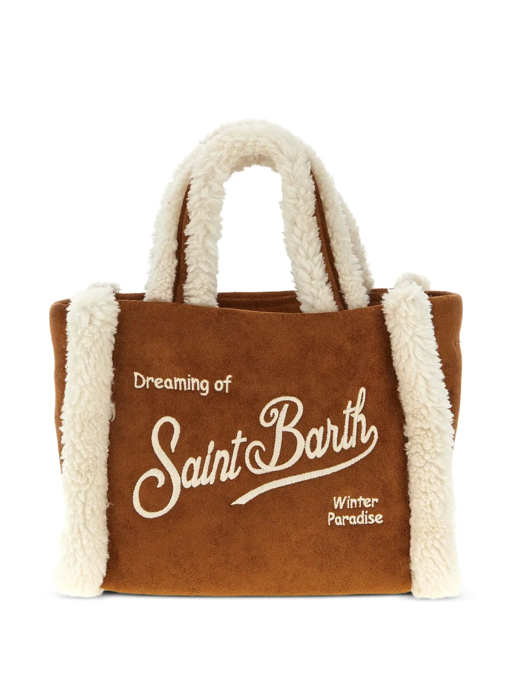 MC2 Saint Barth sac cabas Vanity à finitions en peau lainée format mini | marron | Image 1