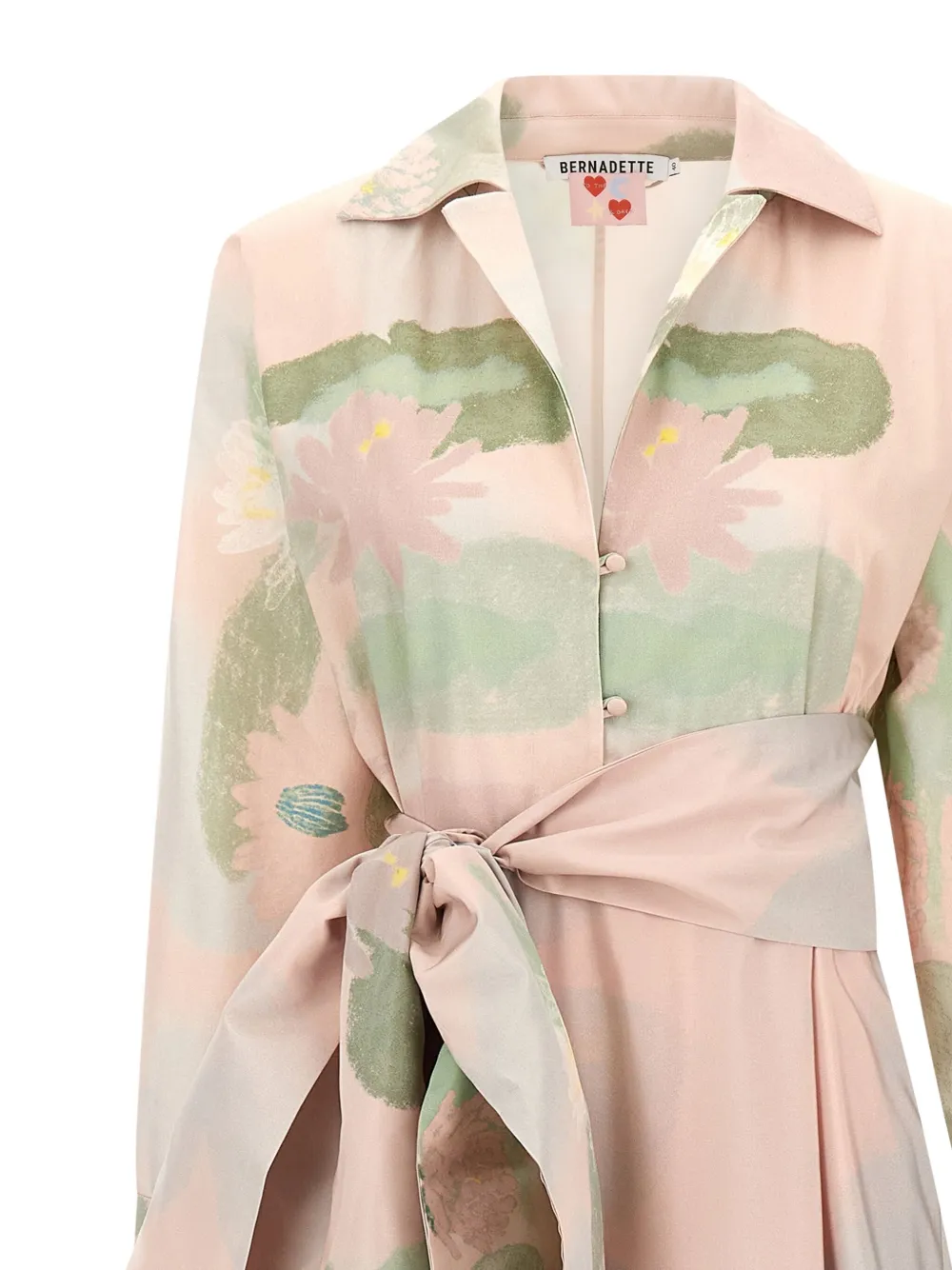 Bernadette Beatrice Floral-pattern Maxi Shirt Dress In Pink