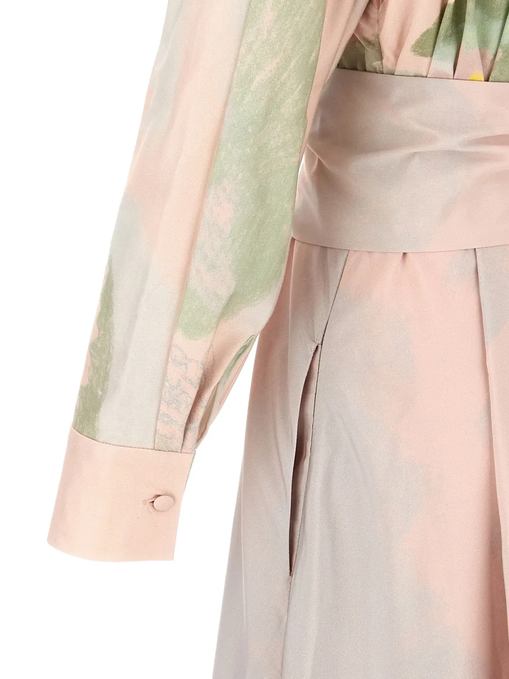 Bernadette Beatrice maxi-blousejurk met bloemenprint Roze