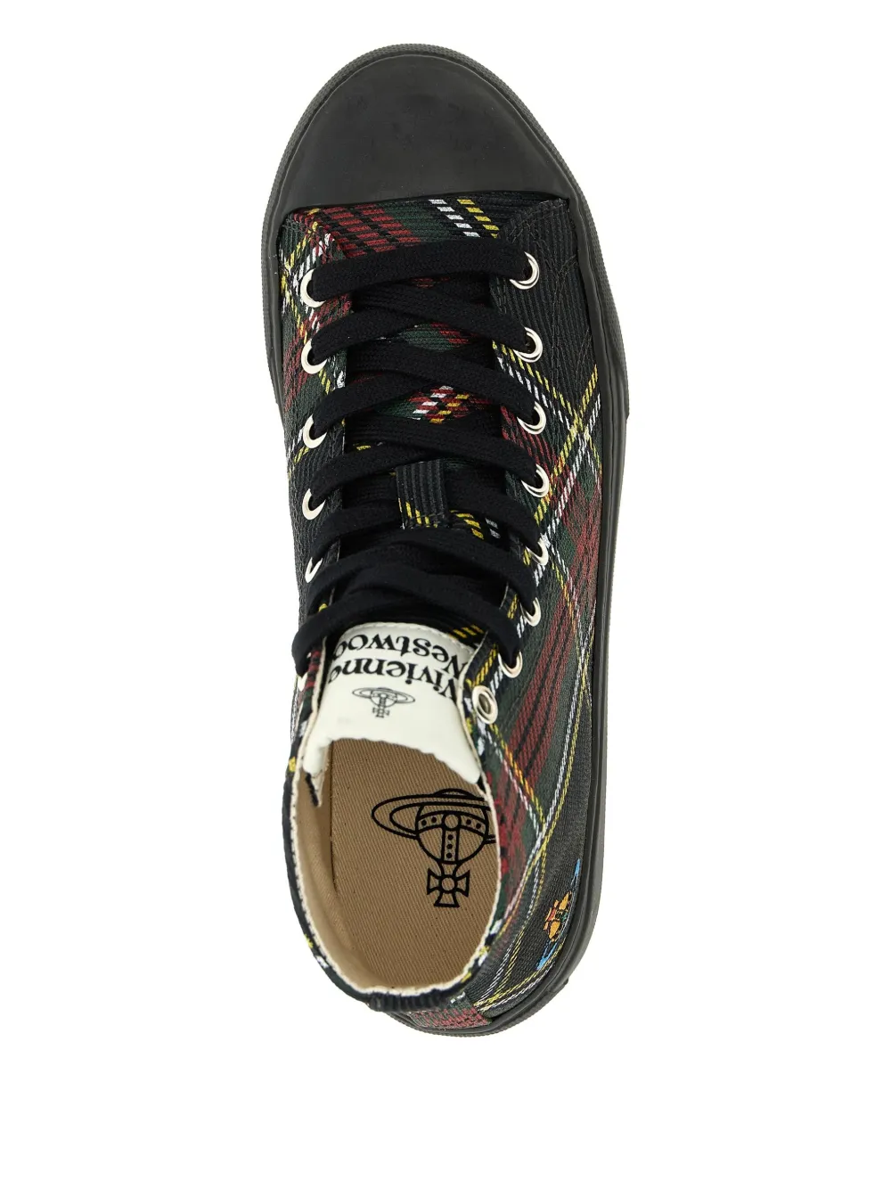 Vivienne Westwood Plimsoll orb-detail high-top sneakers Zwart