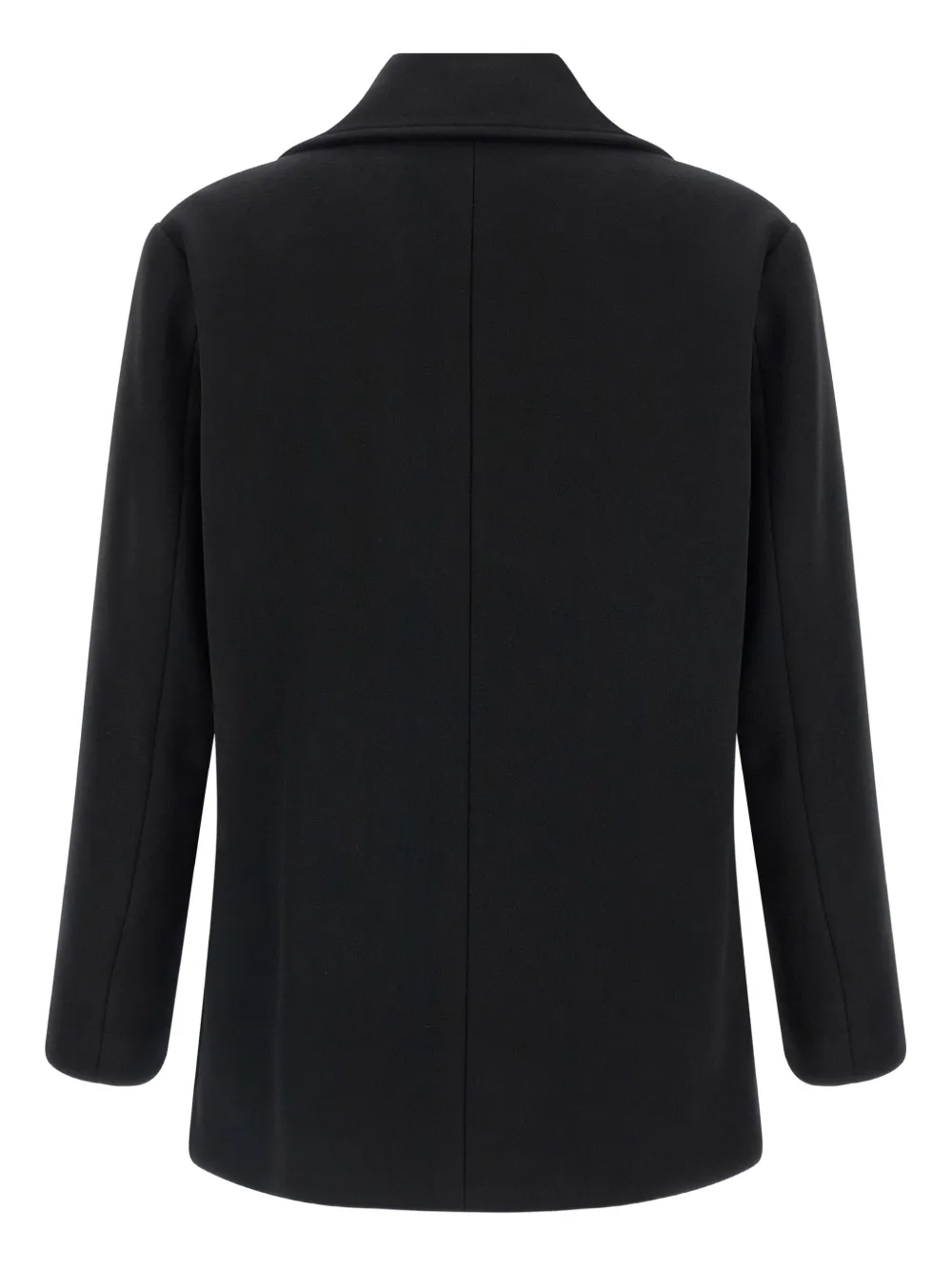 Herno Double-breasted Wool Coat Side Pockets In Black