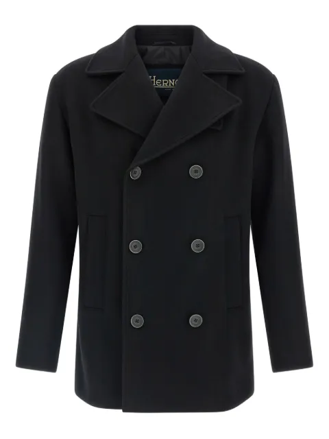 Herno double-breasted high-neck coat