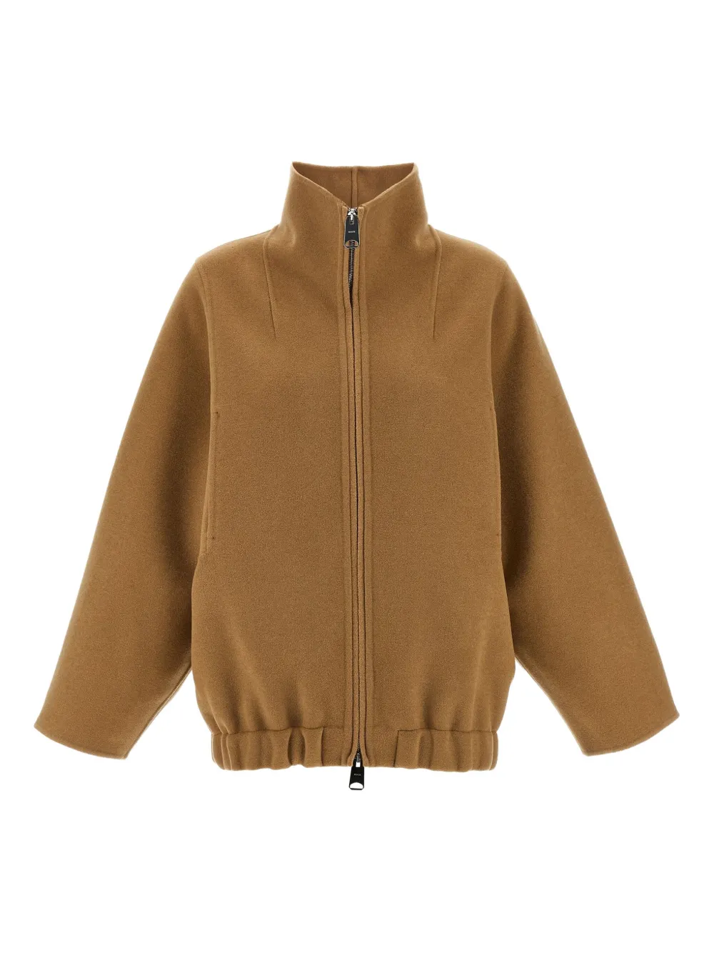 Khaite Garrett High-neck Bomber Jacket In Brown