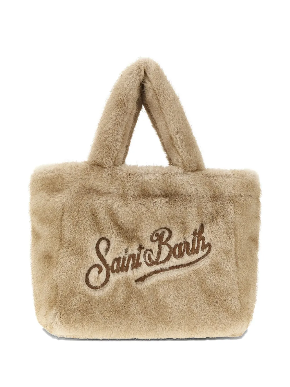 Mc2 Saint Barth Colette Shearling-effect Tote Bag In Neutral