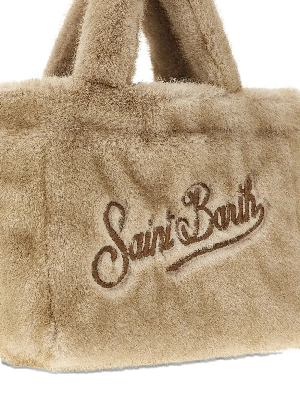 Mc2 Saint Barth Colette Shearling-effect Tote Bag In Neutral