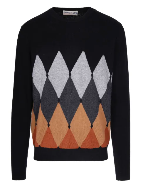 Ballantyne argyle pattern sweater
