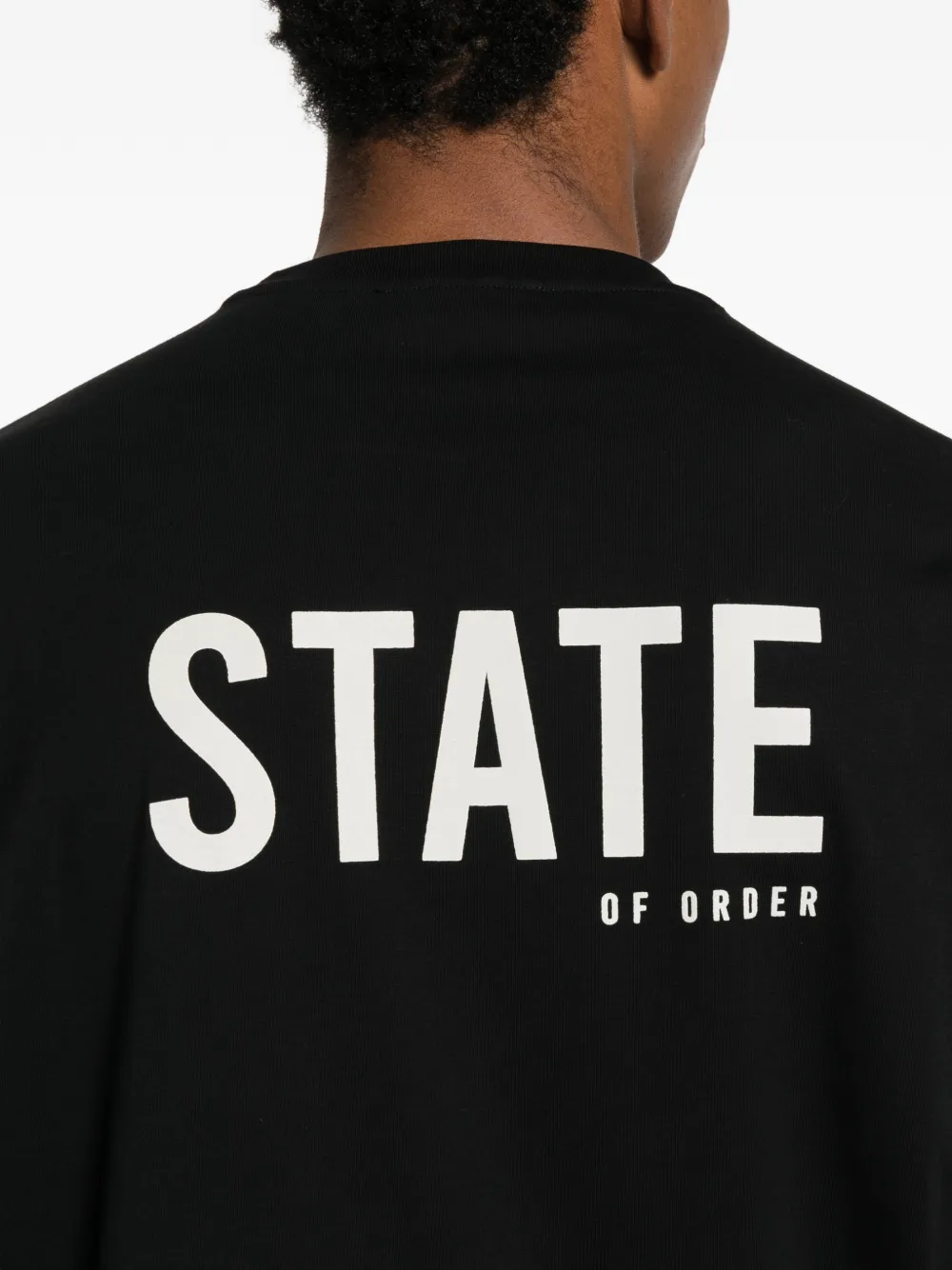 State Of Order State T-shirt In Black