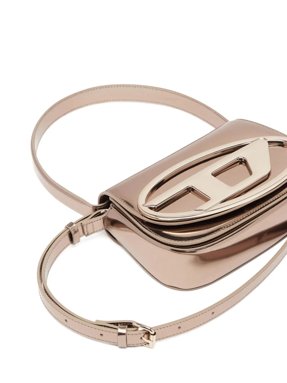 Diesel 1dr Shoulder Bag Woman Bronze In Gold