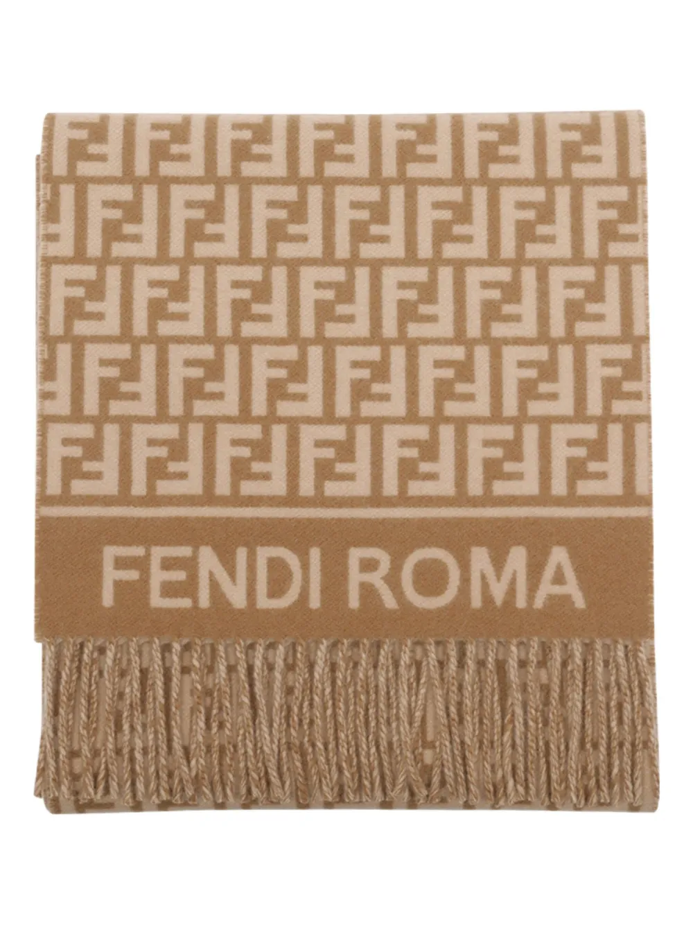 FENDI mascada con logo y motivo FF | marrón | Image 1