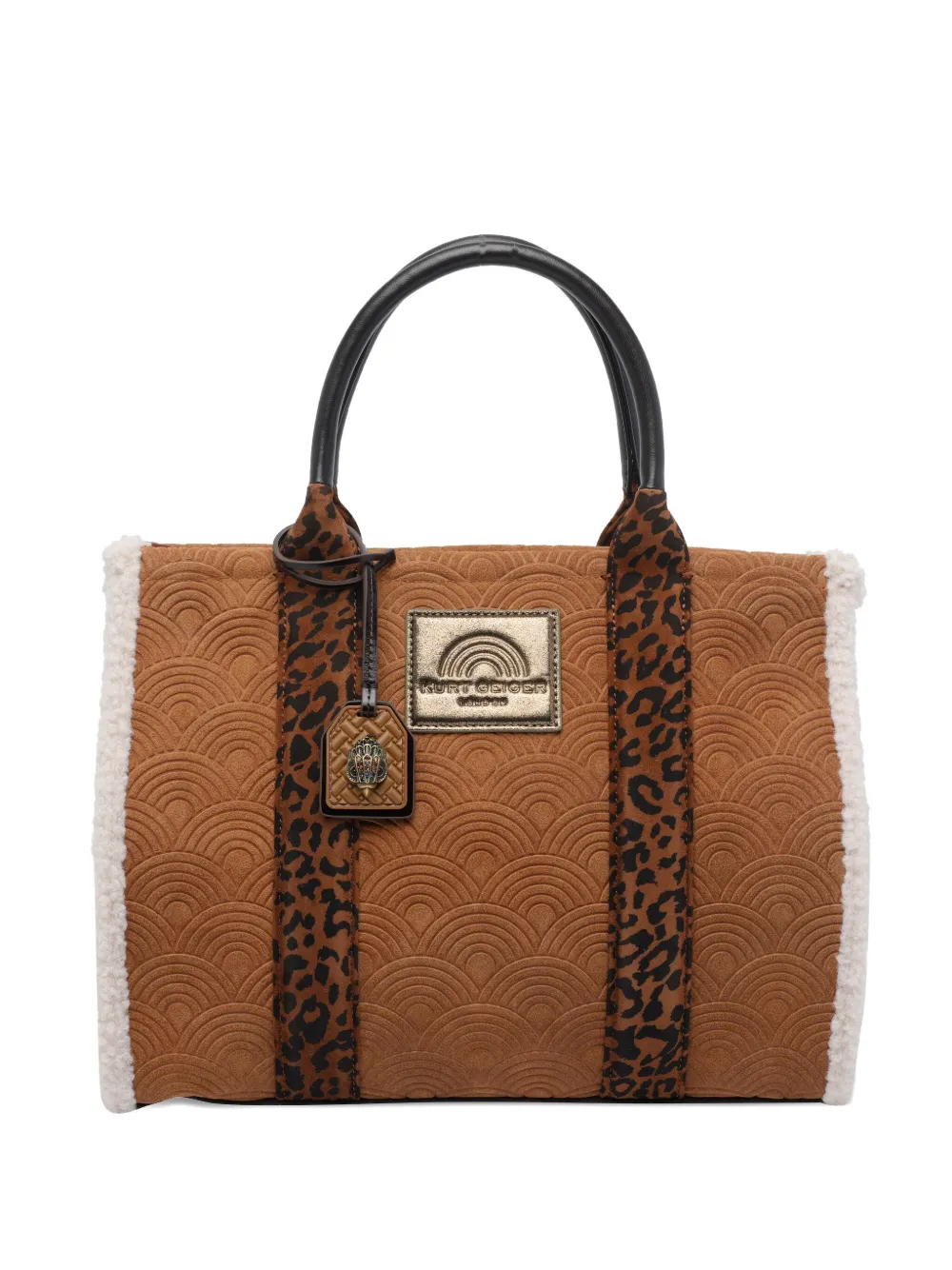Kurt Geiger Southbank Leopard-print Tote Bag In Brown