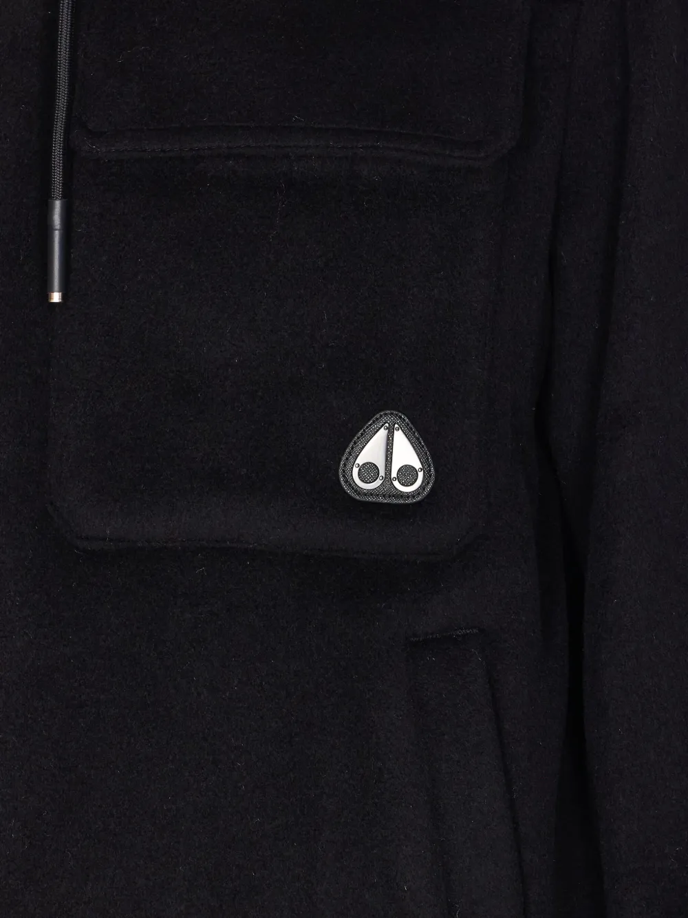 Moose Knuckles Snowdon jack met capuchon en dubbele rits Zwart