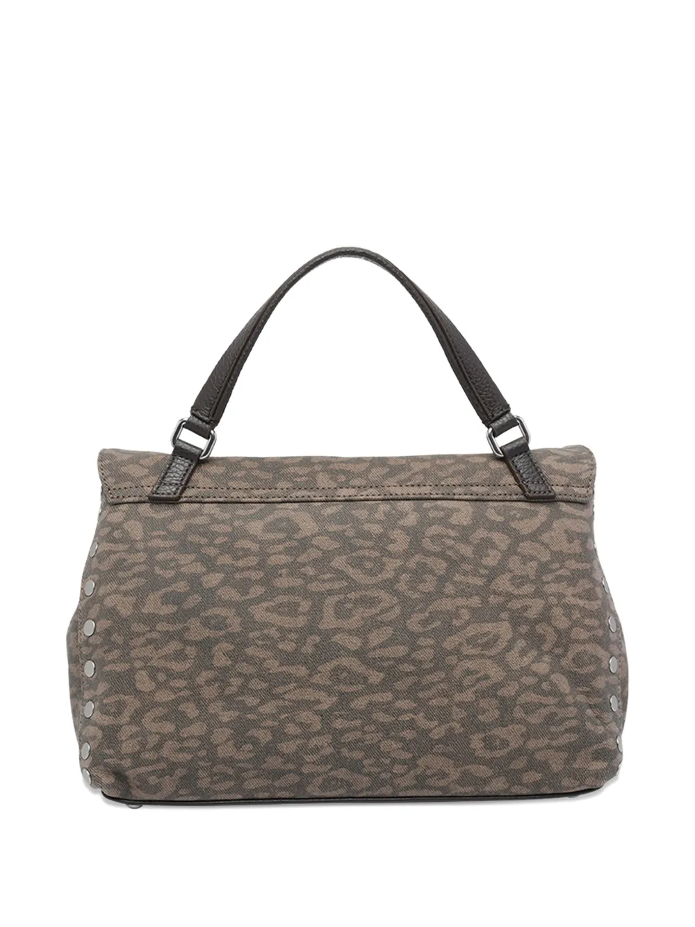 Zanellato Postina shopper met dierenprint en draaislot - Bruin