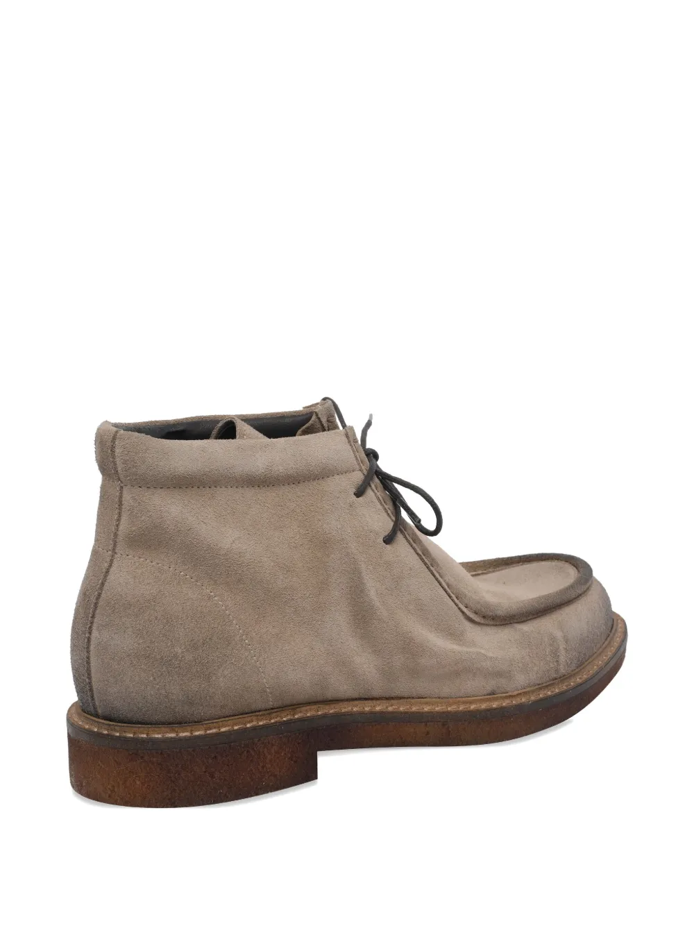 Pawelk's Laced Roun-toe Boots In Gray