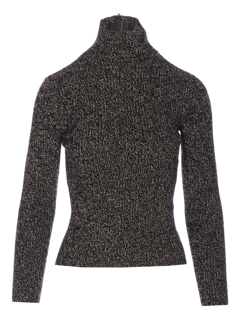 Max Mara High-neck Boucle-effect Sweater In Black