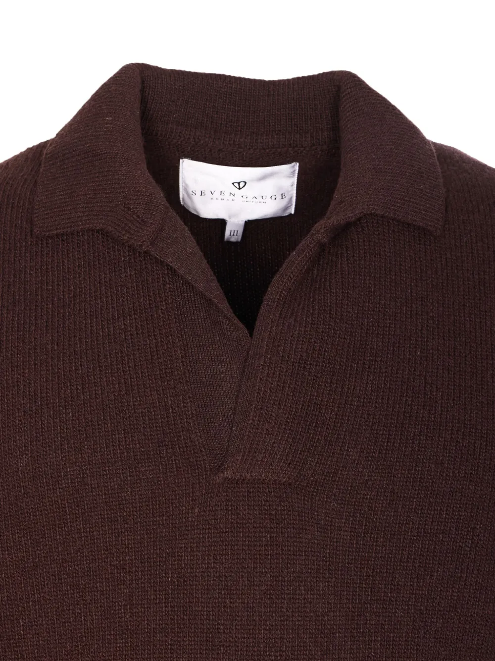 Seven Gauge Long-sleeves V-neck Sweater In Burgundy