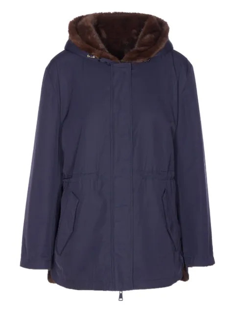 LOU ANDREA abrigo reversible con capucha