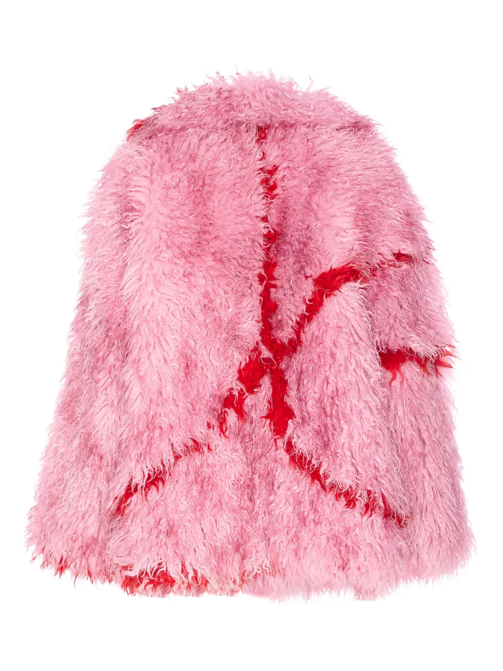 Jakke Cocoon Faux-fur Coat In Pink