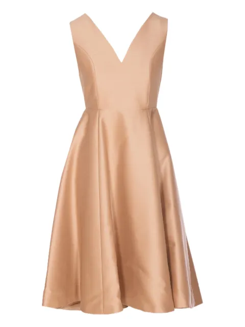 Curve V-neck sleeveless midi dress