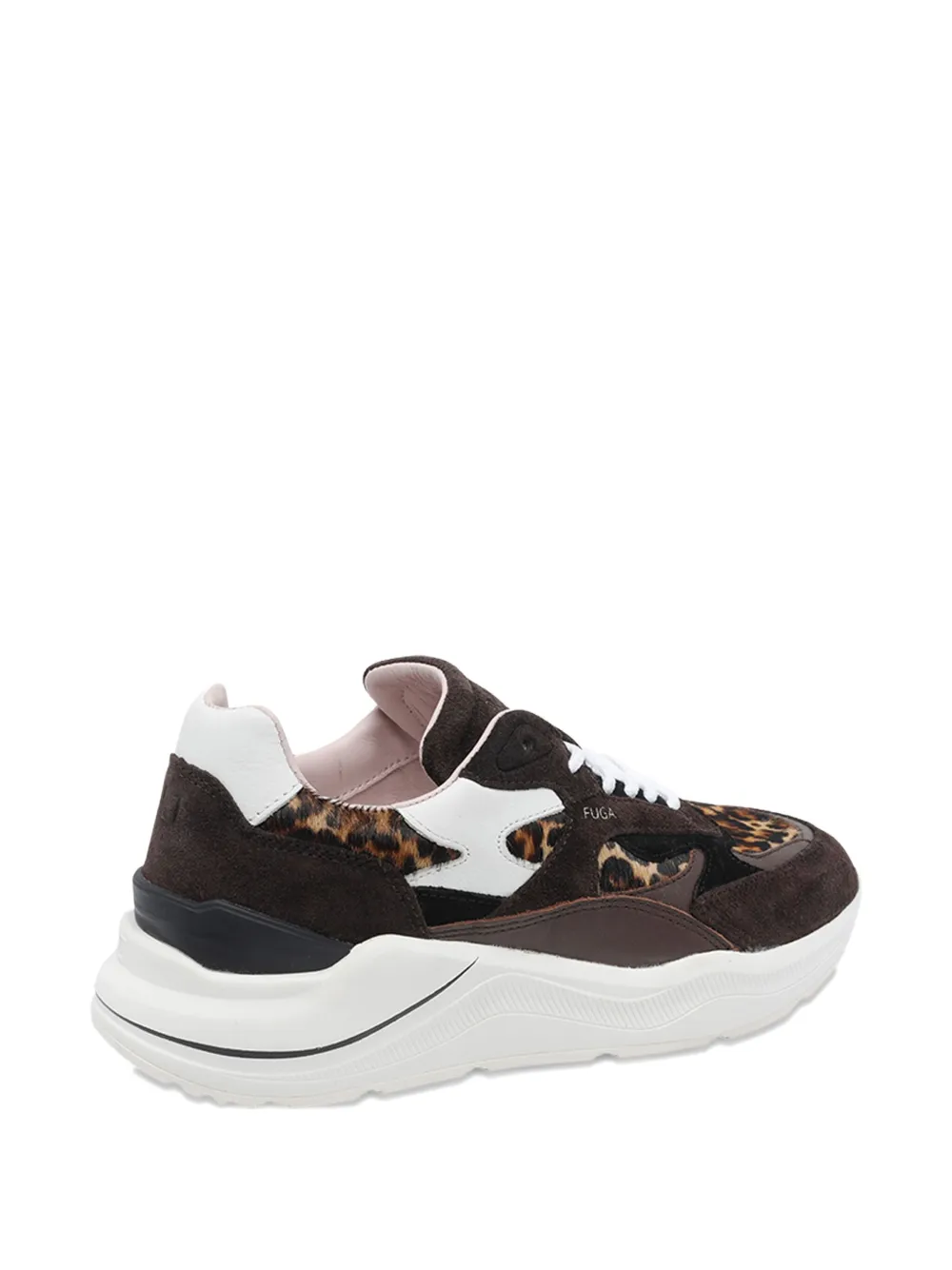 Date Fuga Leopard-pattern Sneakers In Brown