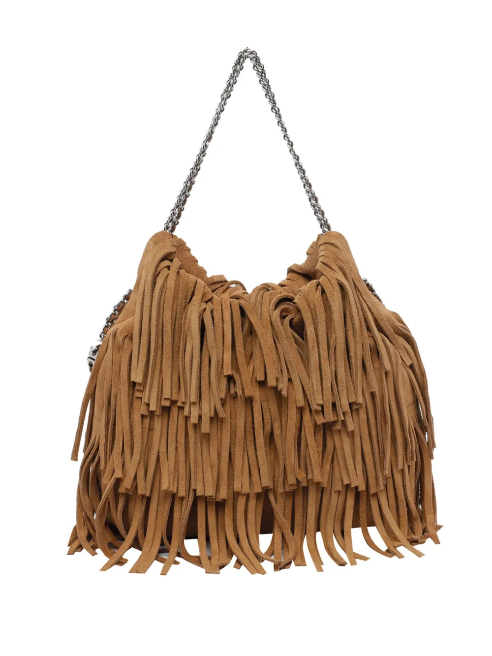 Tory Burch Fleming mini-schoudertas met franje - Bruin