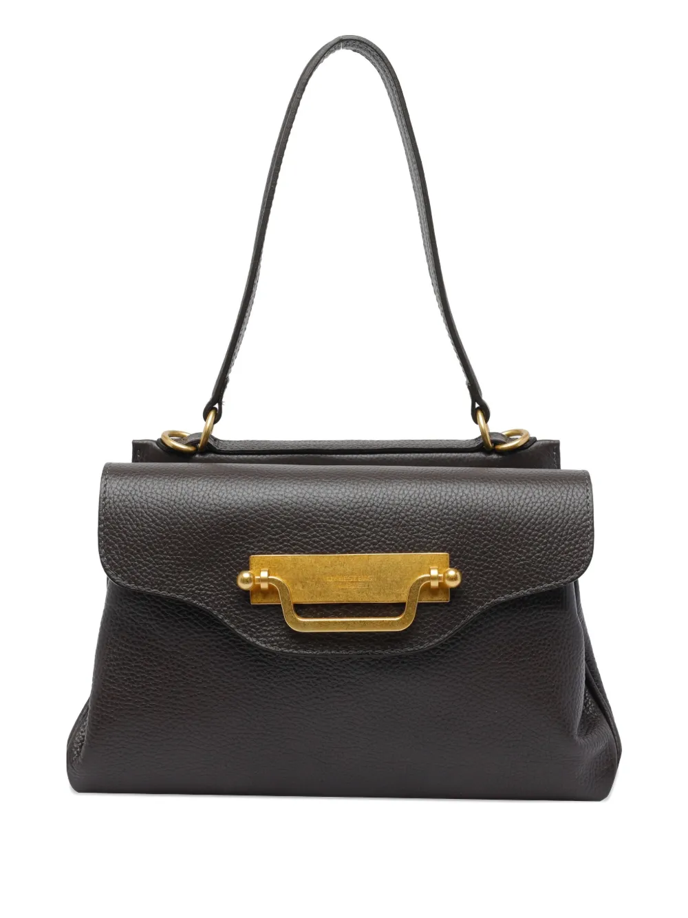 My Best Bag Magnetic-closure Leather Shoulder Bag In Black