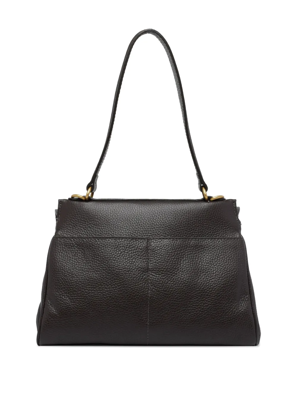 MY BEST BAG Leren schoudertas met magnetische sluiting - Bruin
