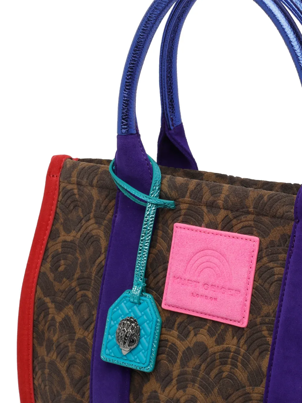 Kurt Geiger Southbank Suede Tote Bag In Brown