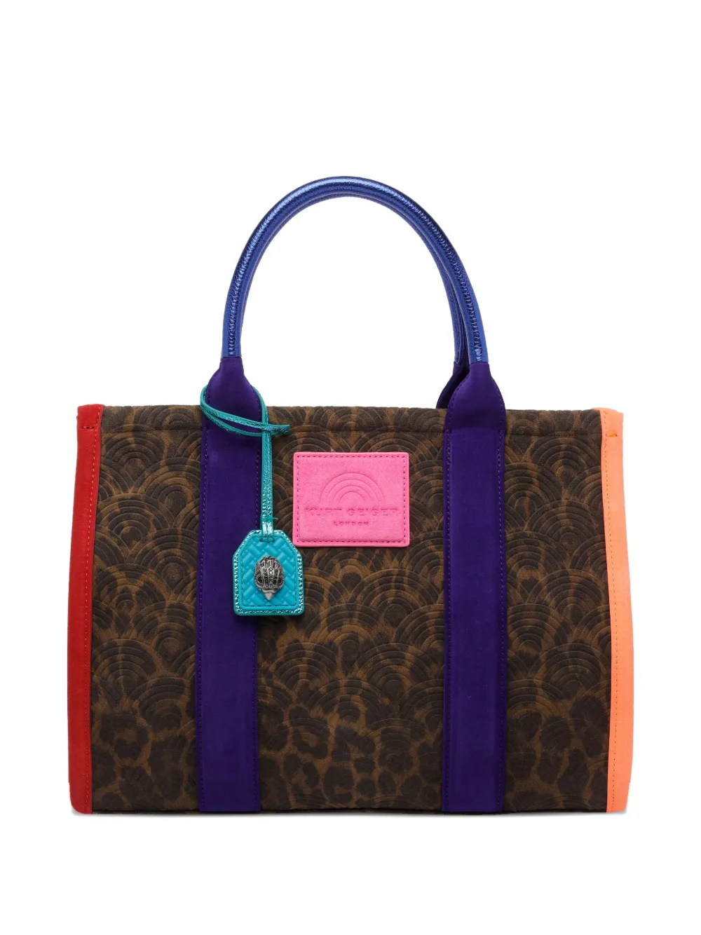 Kurt Geiger Southbank Suede Tote Bag In Brown