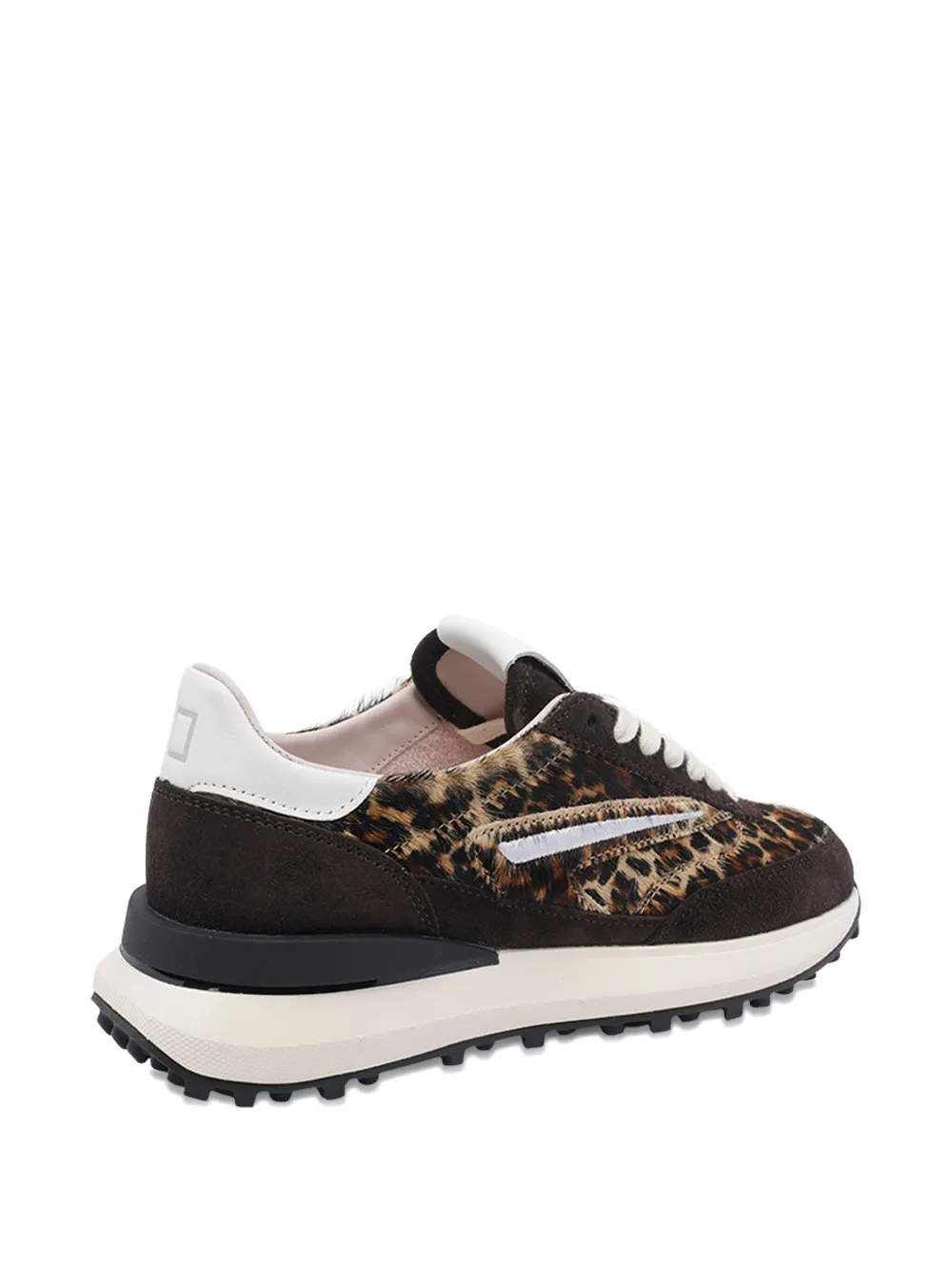 Date Athleta Sneakers In Animalier Suede And Leather In Brown