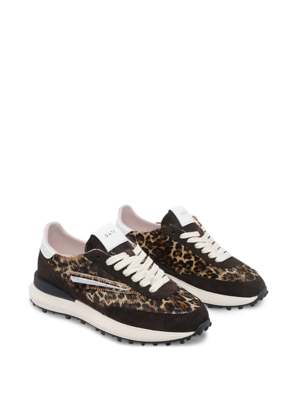 D.A.T.E. Athleta sneakers met dierenpatroon - Bruin