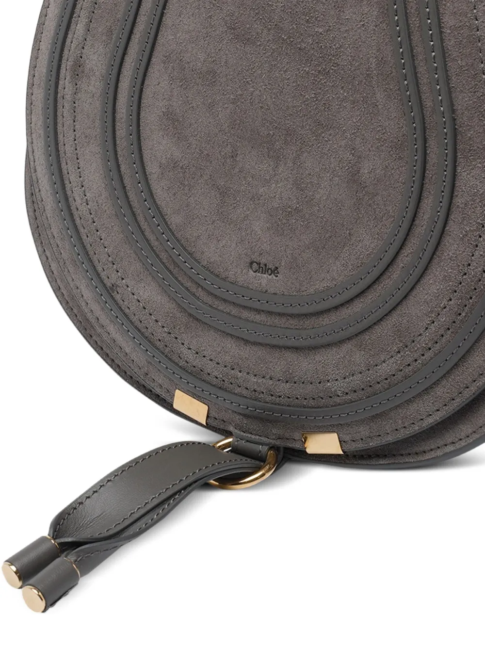 Chloé Marcie suède crossbodytas Grijs
