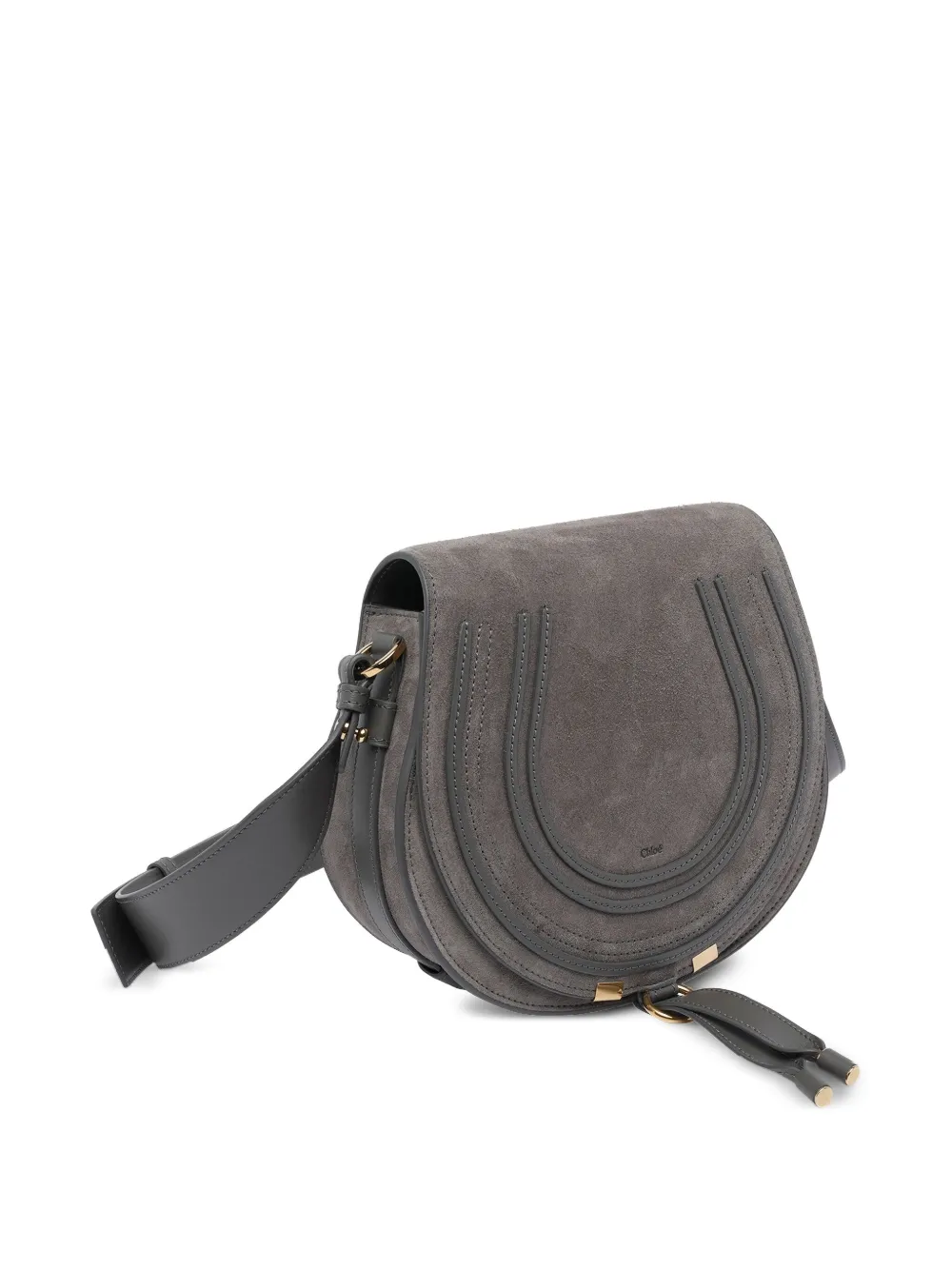  Chloé Marcie Suede Crossbody Bag - Grey 