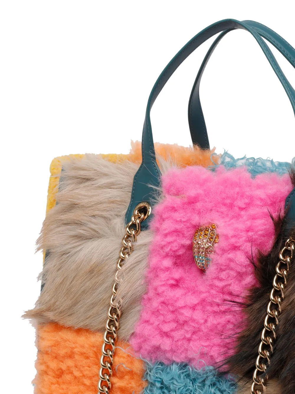 Kurt Geiger Hoxton Faux-fur Shopper In Brown