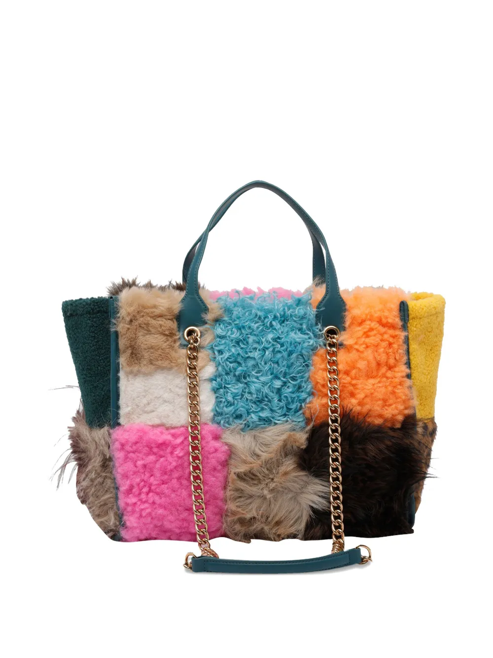 Kurt Geiger Hoxton Faux-fur Shopper In Brown