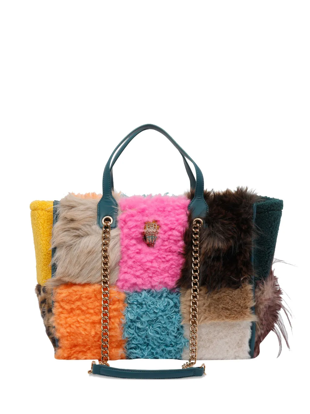 Kurt Geiger Hoxton Faux-fur Shopper In Brown