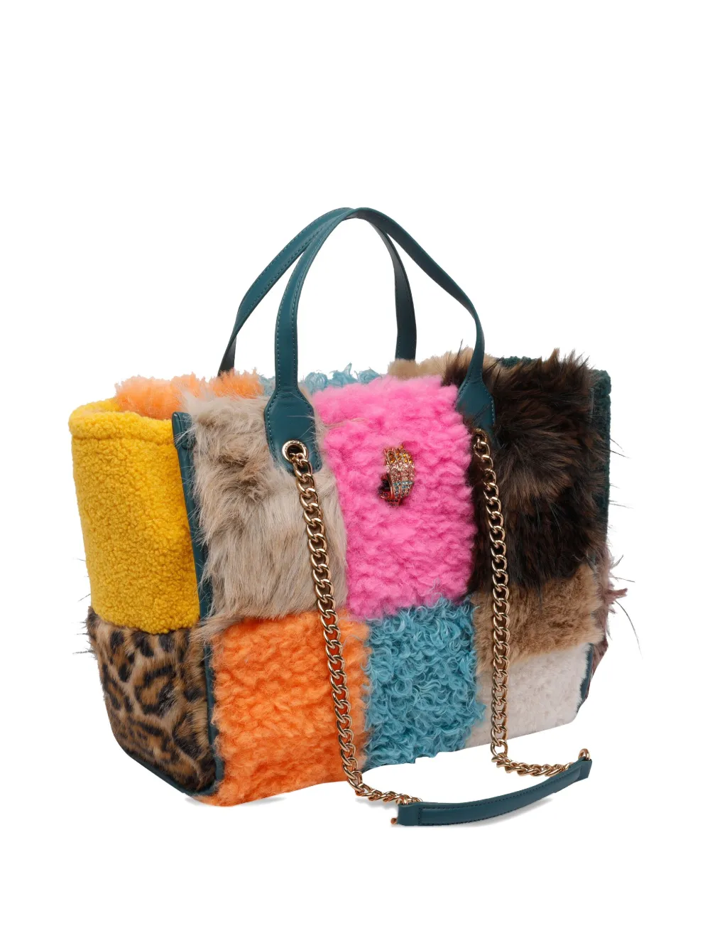 Kurt Geiger Hoxton Faux-fur Shopper In Brown