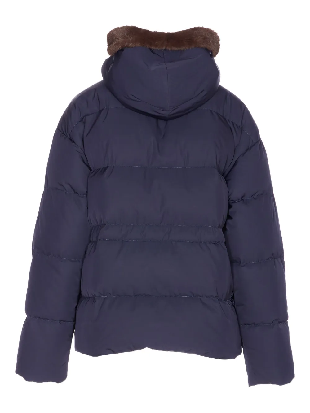Lou Andrea Removable-hood Padded Jacket In Blue