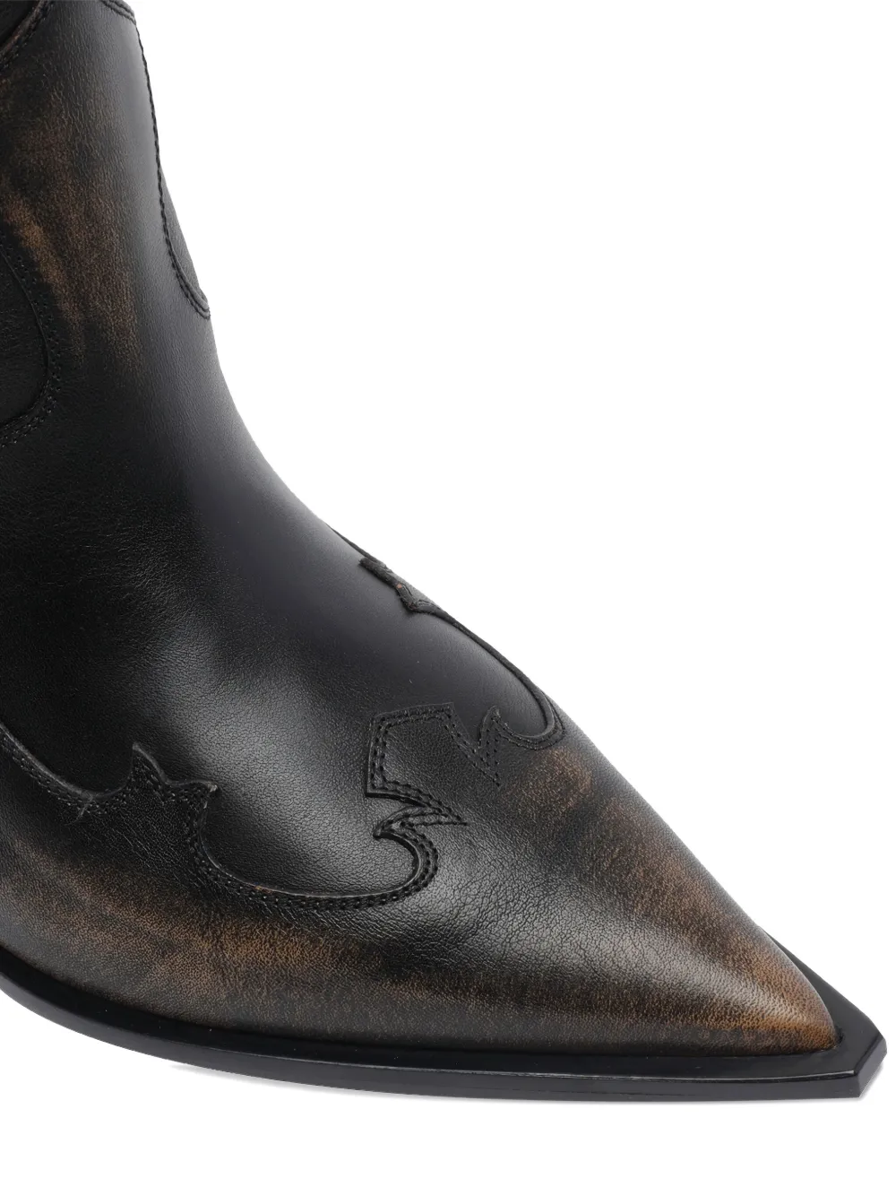 Paris Texas 70 mm Lidia laarzen met puntige neus en Western-design Zwart