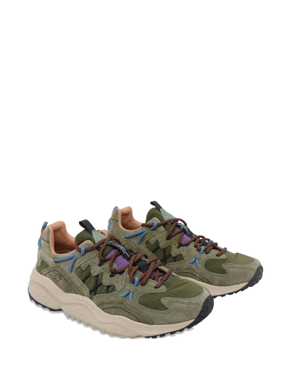 FLOWER MOUNTAIN Yamabushi suède sneakers Groen