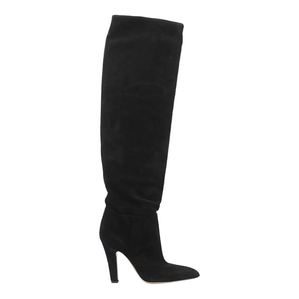 Paris Texas 100mm Elsa Pointed-toe Over-the-knee Boots In Black
