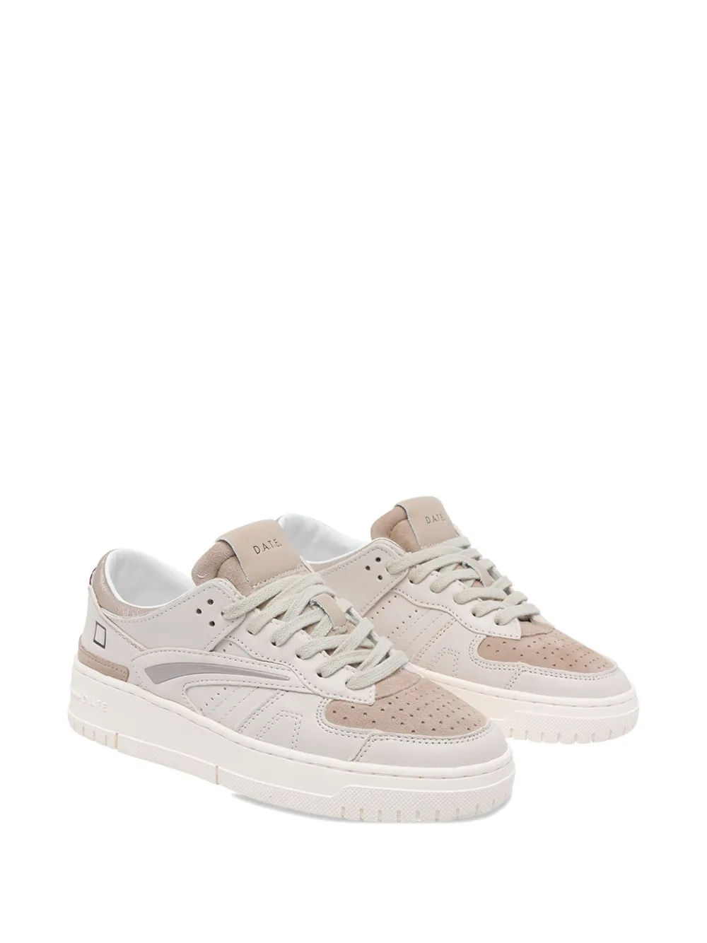 Date Torneo Suede Leather Sneakers In Neutral